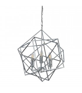3 Light Ceiling Pendant Chrome, E14 - 2