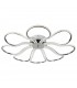 Integrated LED 8 Light Small Flush Ceiling Light Chrome, White - 2