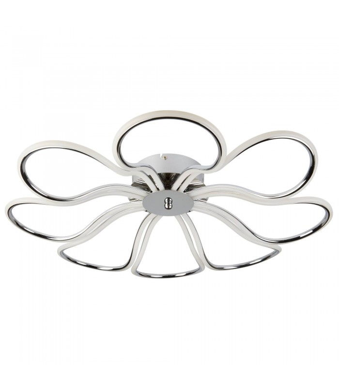 Integrated LED 8 Light Small Flush Ceiling Light Chrome, White - 2