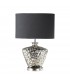 1 Light Table Lamp Chrome with Black Shade, E27 - 2