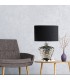 1 Light Table Lamp Chrome with Black Shade, E27 - 3