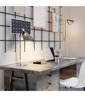 1 Light Indoor Wall Lamp Chrome, Black with Mesh Shade, E27 - 2