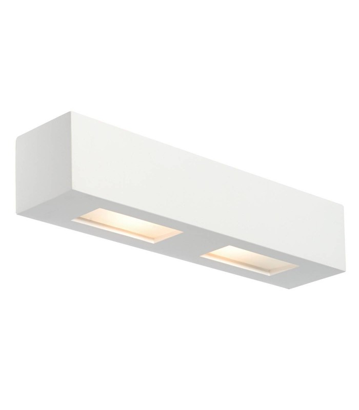 2 Light Indoor Plaster Wall Light White, Paintable, G9 - 1