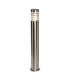 Outdoor Bollard Light Brushed Stainless Steel, Frosted Polycarbonate IP44, E27 - 1