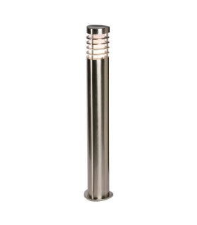 Outdoor Bollard Light Brushed Stainless Steel, Frosted Polycarbonate IP44, E27 - 1