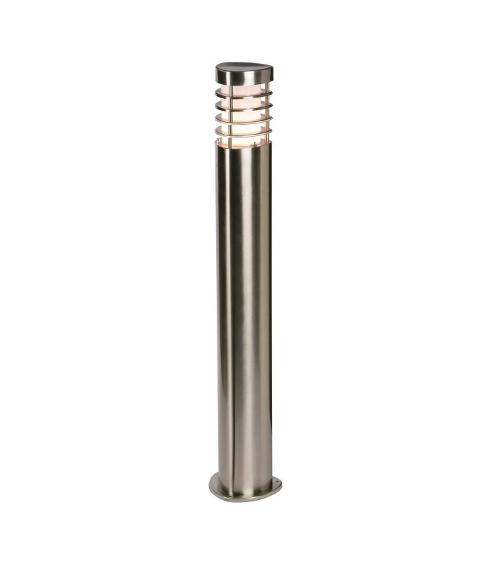 Outdoor Bollard Light Brushed Stainless Steel, Frosted Polycarbonate IP44, E27 - 1