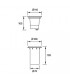 LED 3 Light Recessed Outdoor Ground Light Stainless Steel IP67 - 2