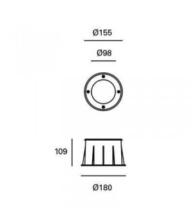 LED 6 Light Recessed Outdoor Ground Light Stainless Steel IP67 - 2