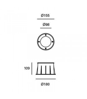 LED 6 Light Recessed Outdoor Ground Light Stainless Steel IP67 - 2