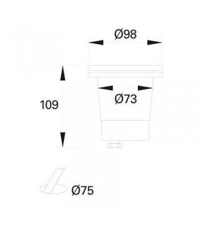 1 Light Round Recessed Outdoor Ground Light Black IP67, GU10 - 2