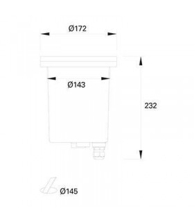 1 Light Round Recessed Outdoor Ground Light Black IP67, E27 - 2