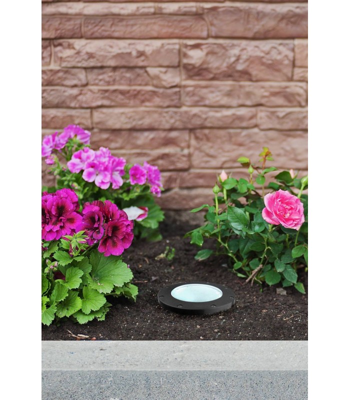 1 Light Round Recessed Outdoor Ground Light Black IP67, E27 - 3