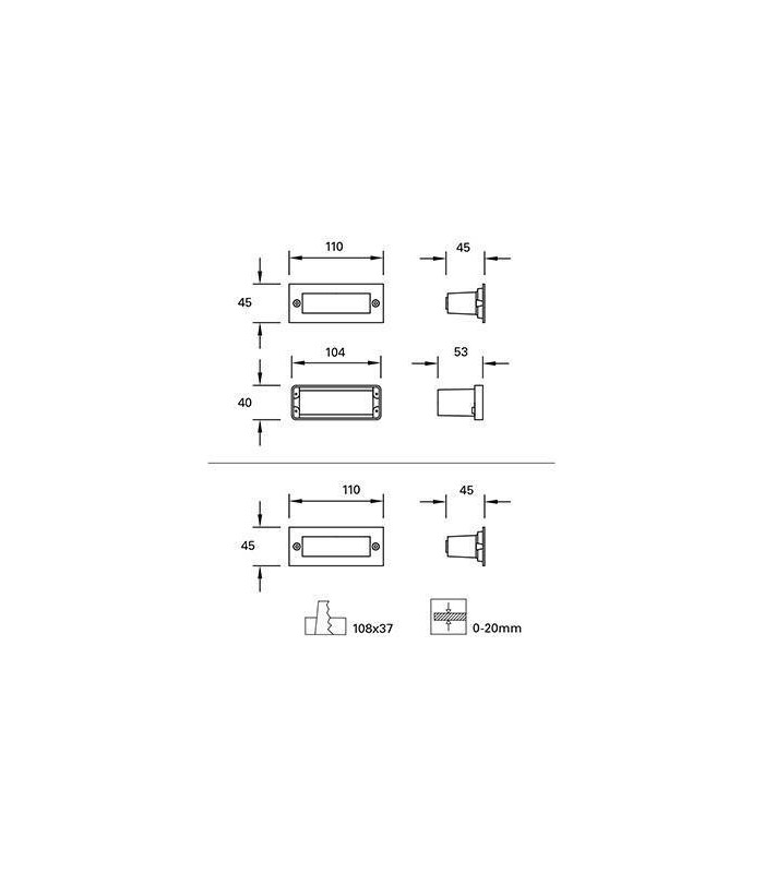 LED Outdoor Wall Light Stainless Steel IP54 - 2
