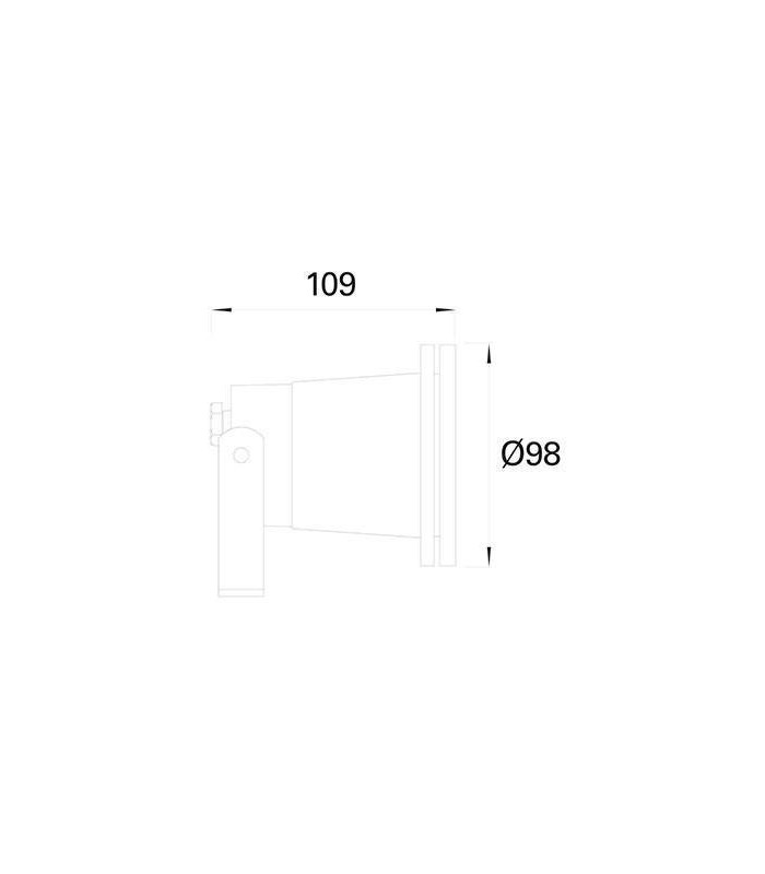 1 Light Outdoor Spotlight Grey IP65 - 2