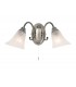 2 Light Indoor Wall Light Frosted Glass, Antique Silver, E14 - 1