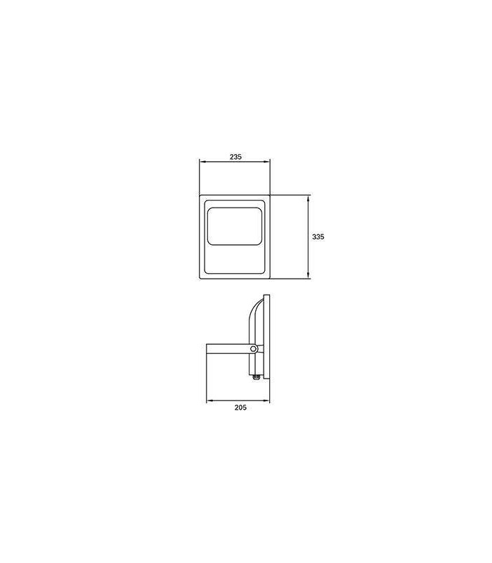 LED 1 Light Flood Light Outdoor Spotlight Black IP65 - 2
