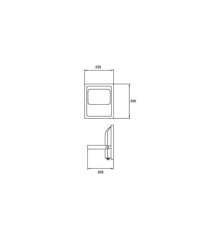 LED 1 Light Flood Light Outdoor Spotlight Black IP65 - 2