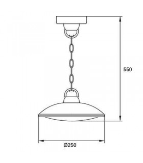 LED Outdoor Ceiling Pendant Light Urban Grey IP44 - 2