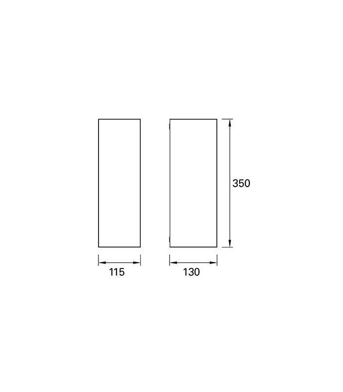 2 Light Outdoor Wall Light Black IP44 - 2