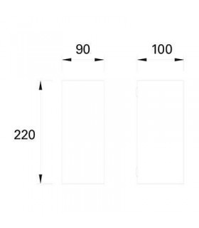 2 Light Outdoor Wall Light Grey IP44 - 2