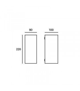 2 Light Outdoor Wall Light Black IP44 - 2