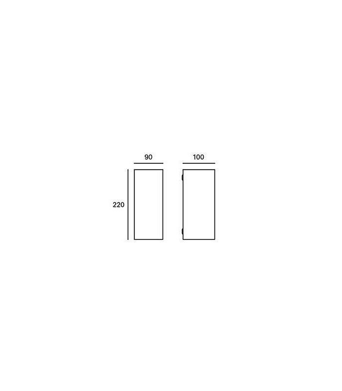 2 Light Outdoor Wall Light Black IP44 - 2
