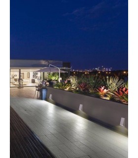 1 Light Outdoor Wall Light White IP44 - 2
