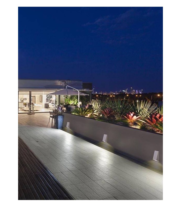 1 Light Outdoor Wall Light White IP44 - 2