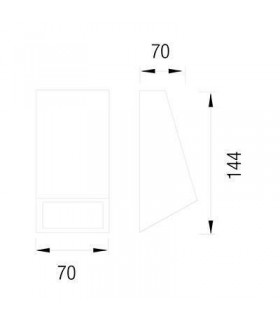 1 Light Outdoor Wall Light Grey IP44 - 2