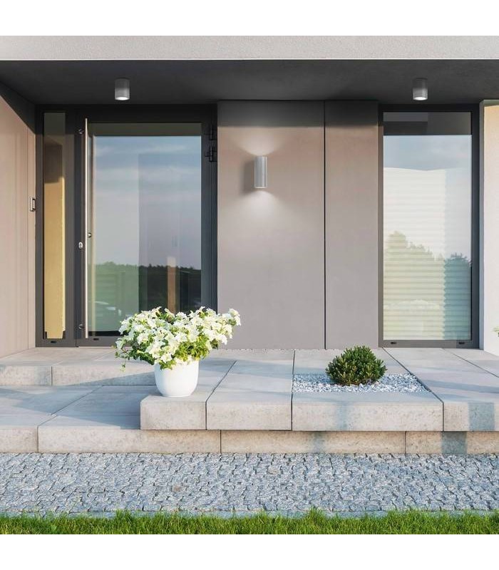 LED Outdoor Surface Mounted Wall Light Grey IP54 - 3
