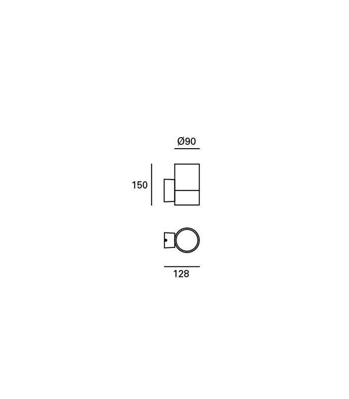 LED Outdoor Surface Mounted Wall Light Black IP54 - 2
