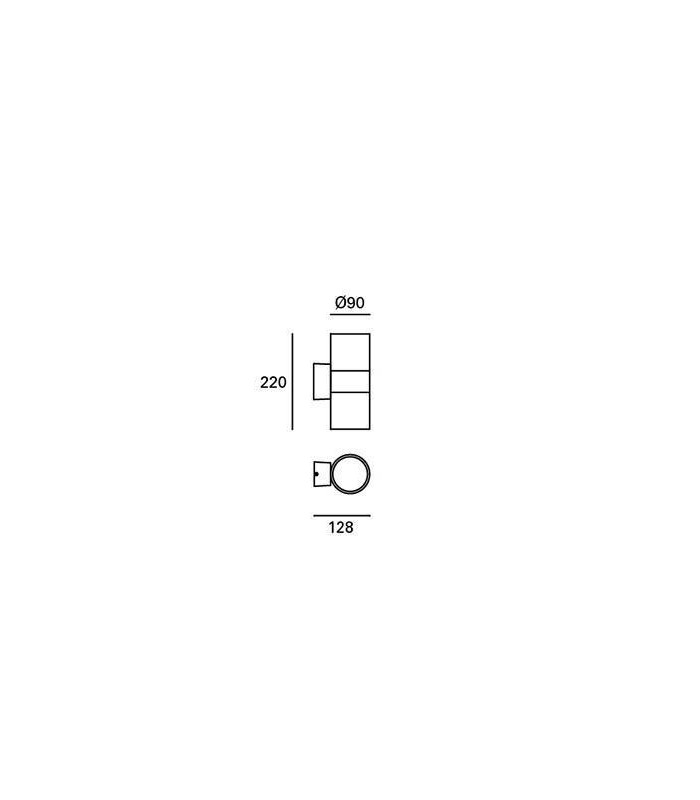 LED Outdoor Surface Mounted Wall Light Grey IP54 - 2