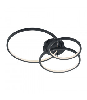 Aaron Modern RGBW LED 36.5W LED Semi Flush Light Anthracite 3000-6000K Remote control-1