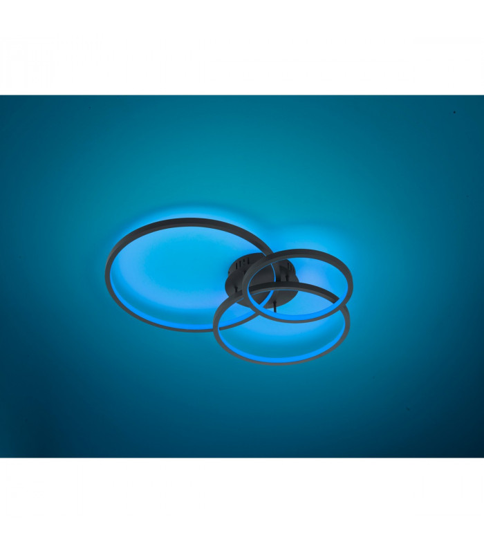 Aaron Modern RGBW LED 36.5W LED Semi Flush Light Anthracite 3000-6000K Remote control-5
