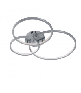Aaron Modern RGBW LED 36.5W LED Semi Flush Light Nickel Matt 3000-6000K Remote control-1