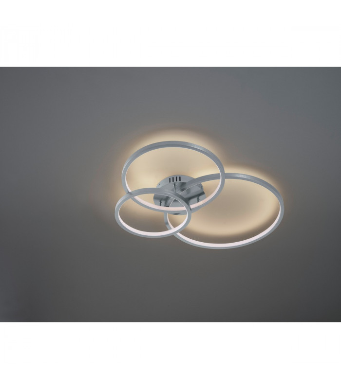 Aaron Modern RGBW LED 36.5W LED Semi Flush Light Nickel Matt 3000-6000K Remote control-2