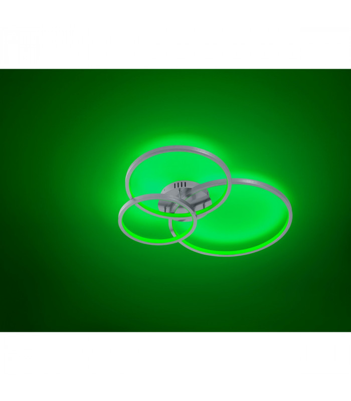 Aaron Modern RGBW LED 36.5W LED Semi Flush Light Nickel Matt 3000-6000K Remote control-3