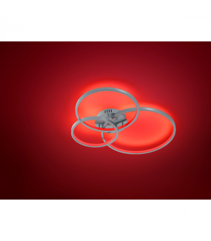 Aaron Modern RGBW LED 36.5W LED Semi Flush Light Nickel Matt 3000-6000K Remote control-4