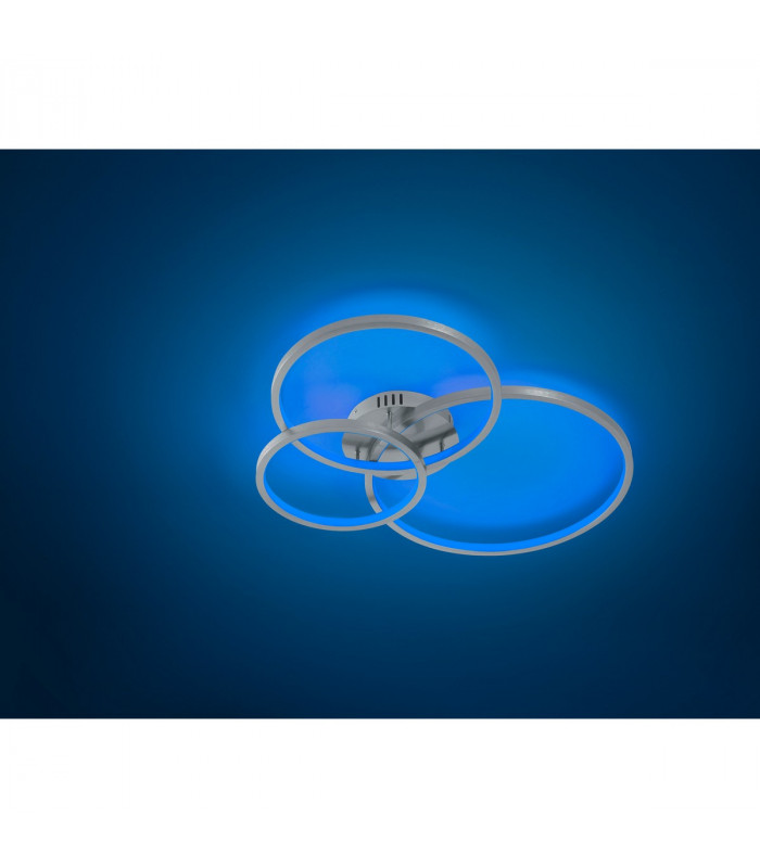 Aaron Modern RGBW LED 36.5W LED Semi Flush Light Nickel Matt 3000-6000K Remote control-5