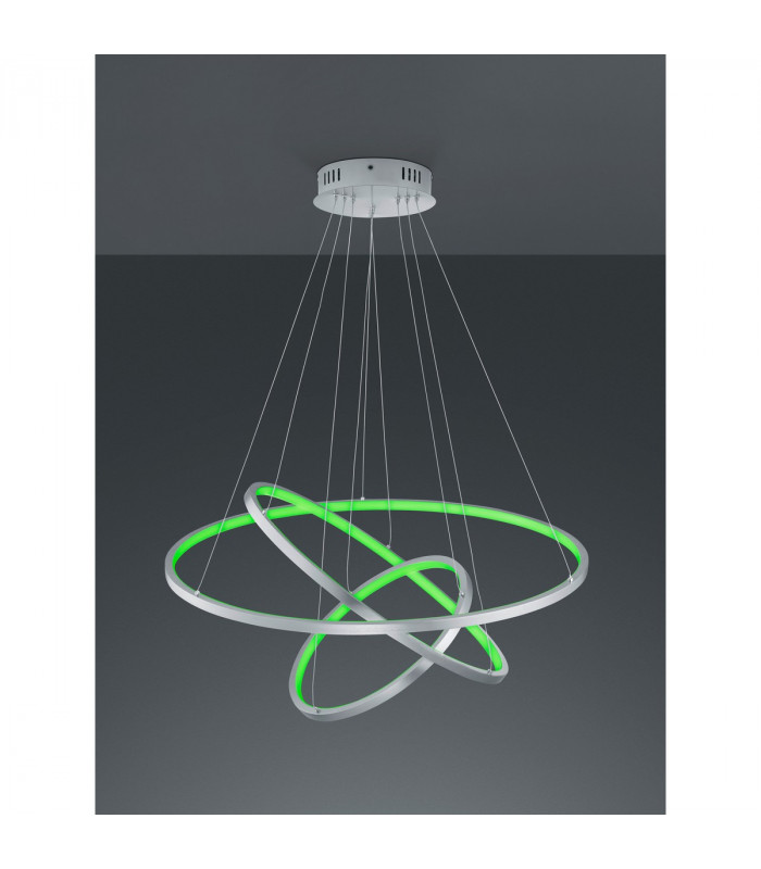Aaron Modern RGBW LED 78W LED Pendant Ceiling Light Nickel Matt 3000-6000K Remote control-3