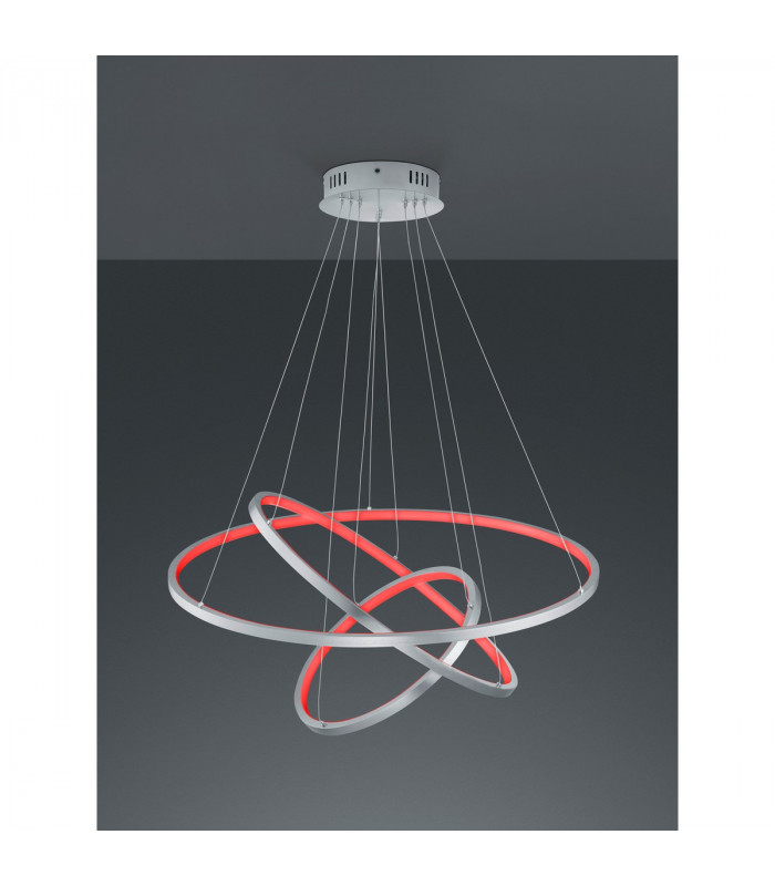 Aaron Modern RGBW LED 78W LED Pendant Ceiling Light Nickel Matt 3000-6000K Remote control-4