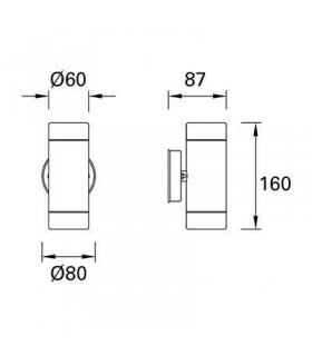 LED Outdoor Wall Light Black IP54 - 2