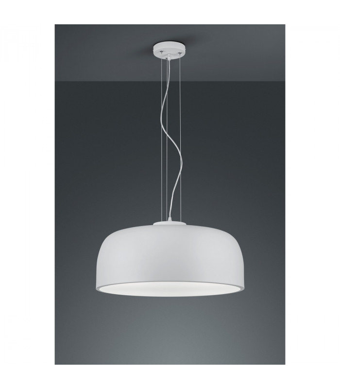 Baron Modern 4 Light Cylindrical Pendant Ceiling Light White Matt-2