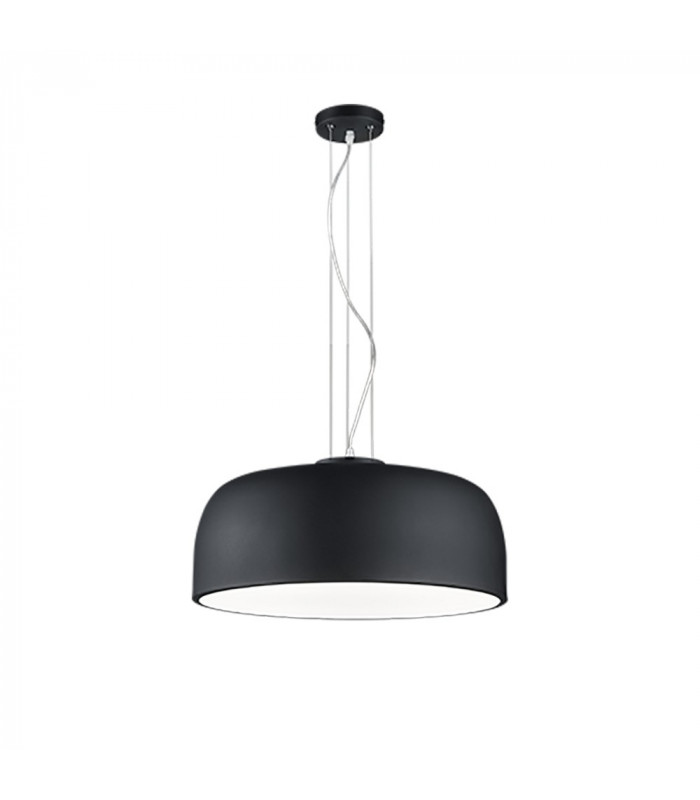 Baron Modern 4 Light Cylindrical Pendant Ceiling Light Black Matt-1