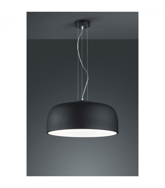 Baron Modern 4 Light Cylindrical Pendant Ceiling Light Black Matt-2