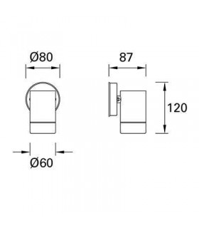 LED Outdoor Wall Light Black IP54 - 2