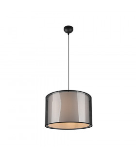 Burton Modern Cylindrical Pendant Ceiling Light Black Matt-1