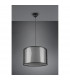 Burton Modern Cylindrical Pendant Ceiling Light Black Matt-5