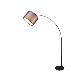 Burton Modern Arc Floor Lamp Black Matt with Footswitch-1