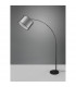 Burton Modern Arc Floor Lamp Black Matt with Footswitch-4